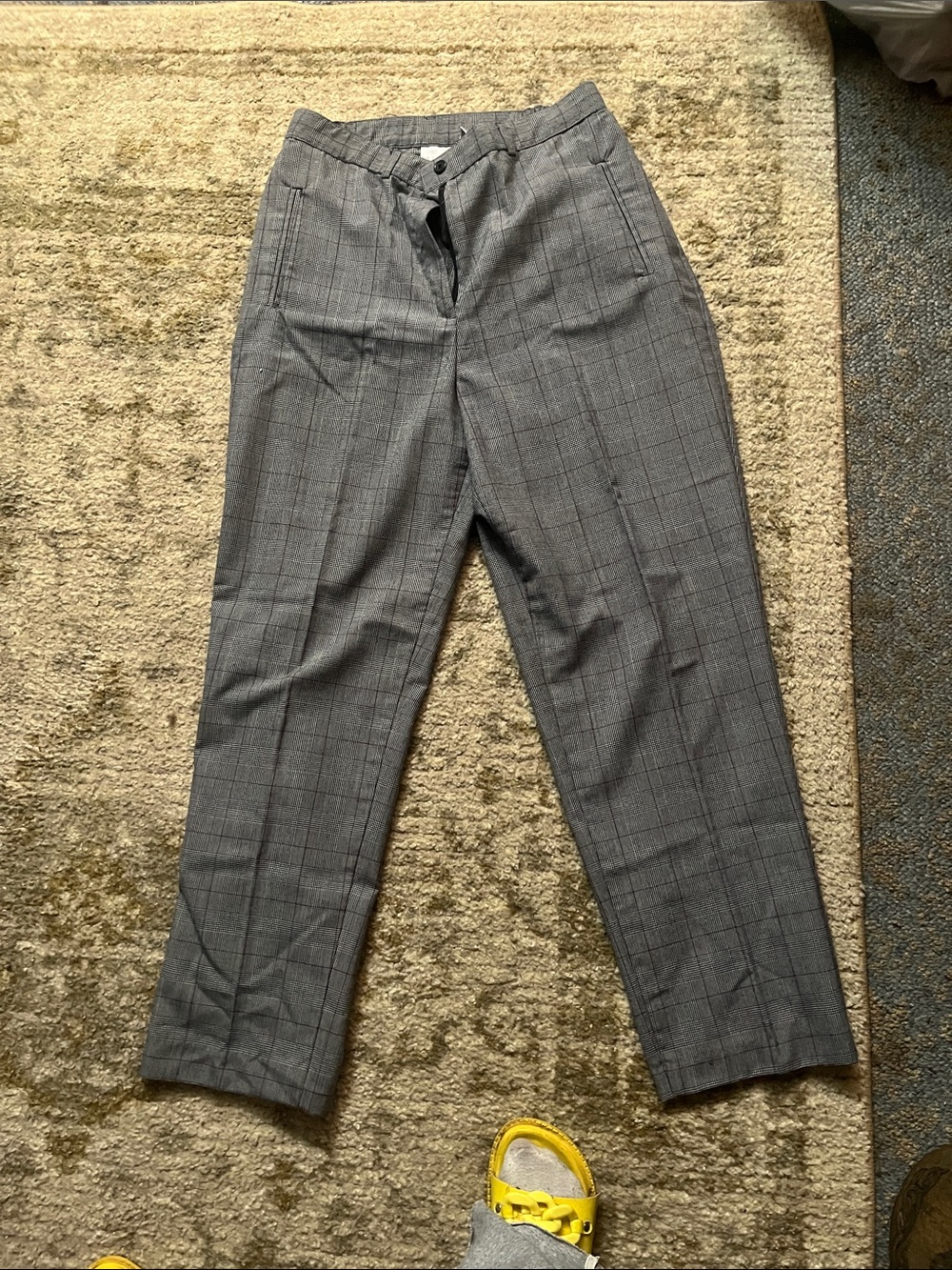 Kim Rogers Gray Plaid Dress Pants